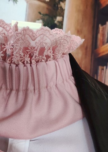 pudra Dantel Detaylı Kadın kolluk - Görsel 5