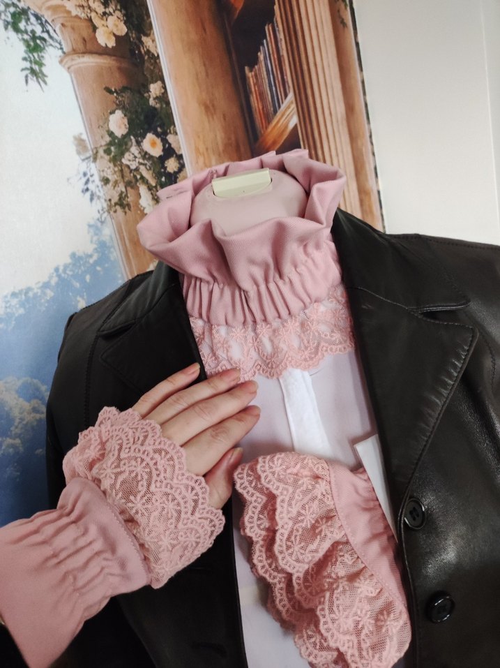 pudra Dantel Detaylı Kadın kolluk - Görsel 4