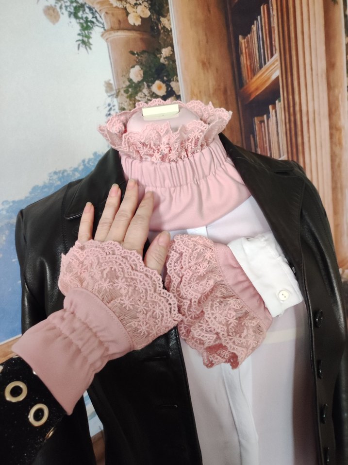 pudra Dantel Detaylı Kadın kolluk - Görsel 2