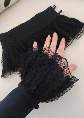 Siyah Dantel Gotik Kadın kolluk manşet