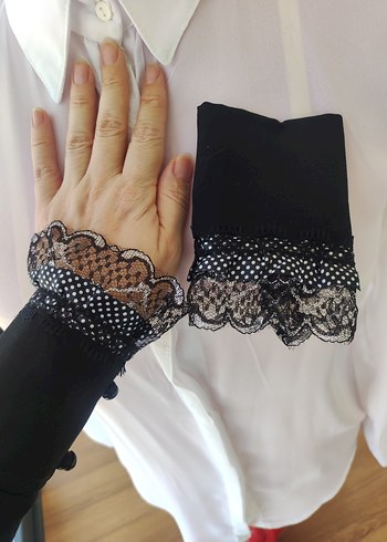 American Vintage Dantel Detaylı Gotik Kadın Eldiveni