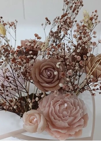 Pastel Pembe ve Gri Çiçek #MumSepeti - Görsel 4