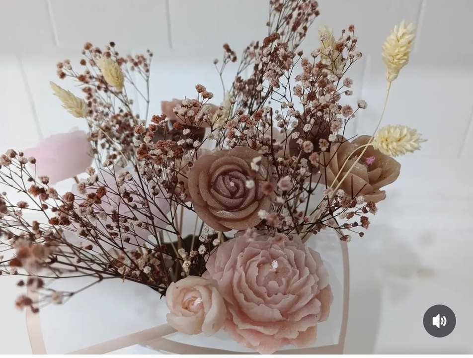 Pastel Pembe ve Gri Çiçek #MumSepeti - Görsel 4