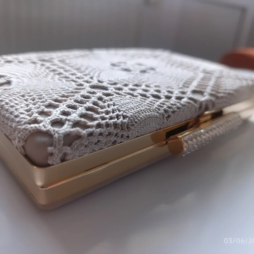 Bej Nakışlı Bohem Kadın Portföy Çanta - Görsel 3