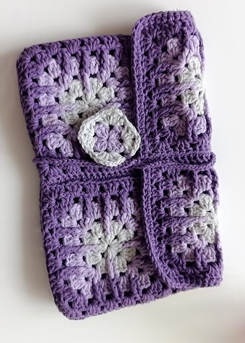 Bohem Tarzı Örgü El Yapımı kitap çantası - Görsel 3