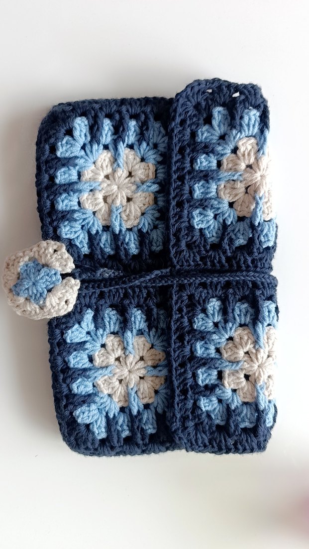 Bohem Tarzı Örgü El Yapımı kitap çantası - Görsel 2