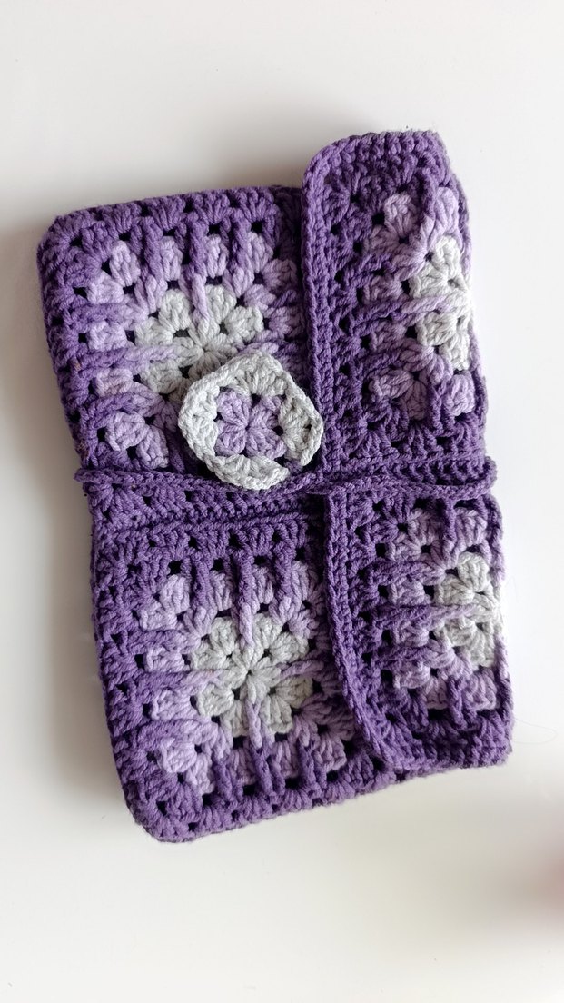 Bohem Tarzı Örgü El Yapımı kitap çantası - Görsel 3