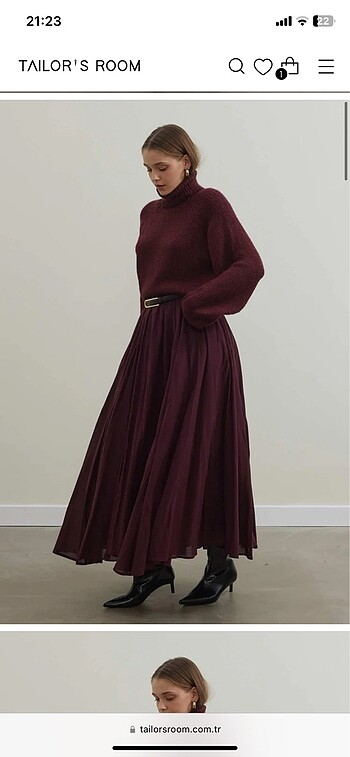 s Beden bordo Renk Vual etek