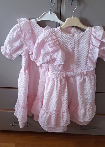 Diğer Pamuklu Pembe Kız Çocuk Elbise
