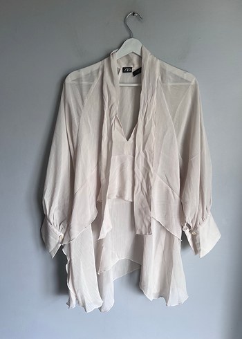 Zara şifon bluz - Görsel 3