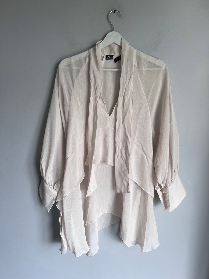 Zara şifon bluz - Görsel 3