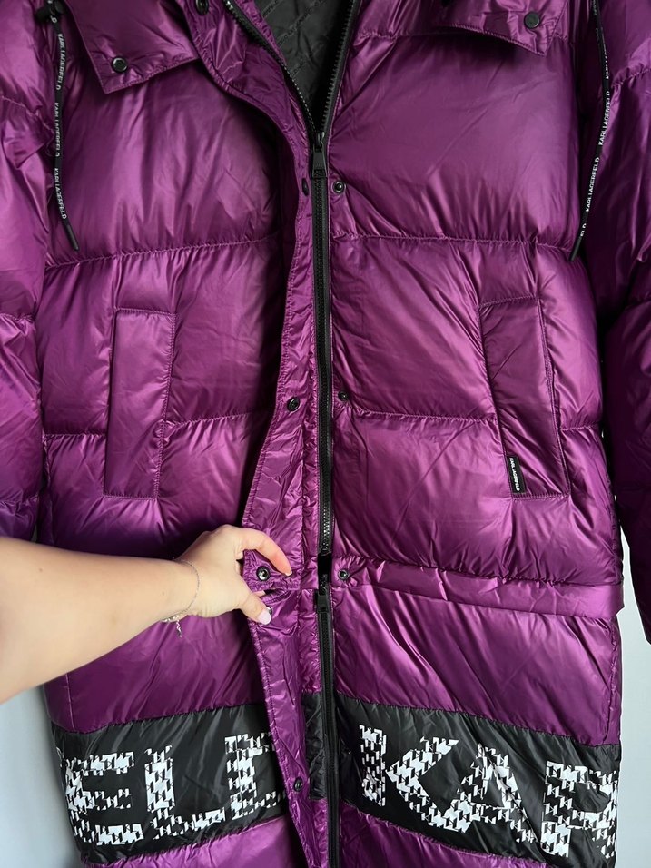 Karl Lagerfeld Yeni Uzun Kadın Kışlık Mont - Görsel 4