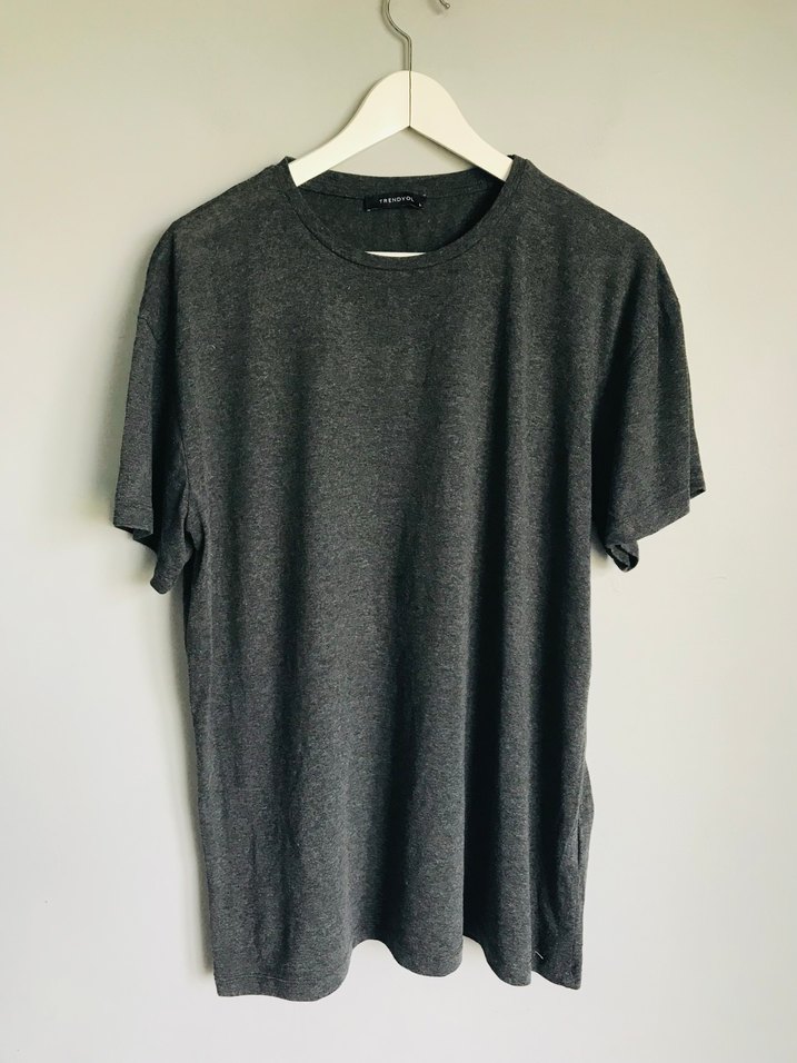 Gri Biker Baskılı Erkek Tişört - Görsel 5