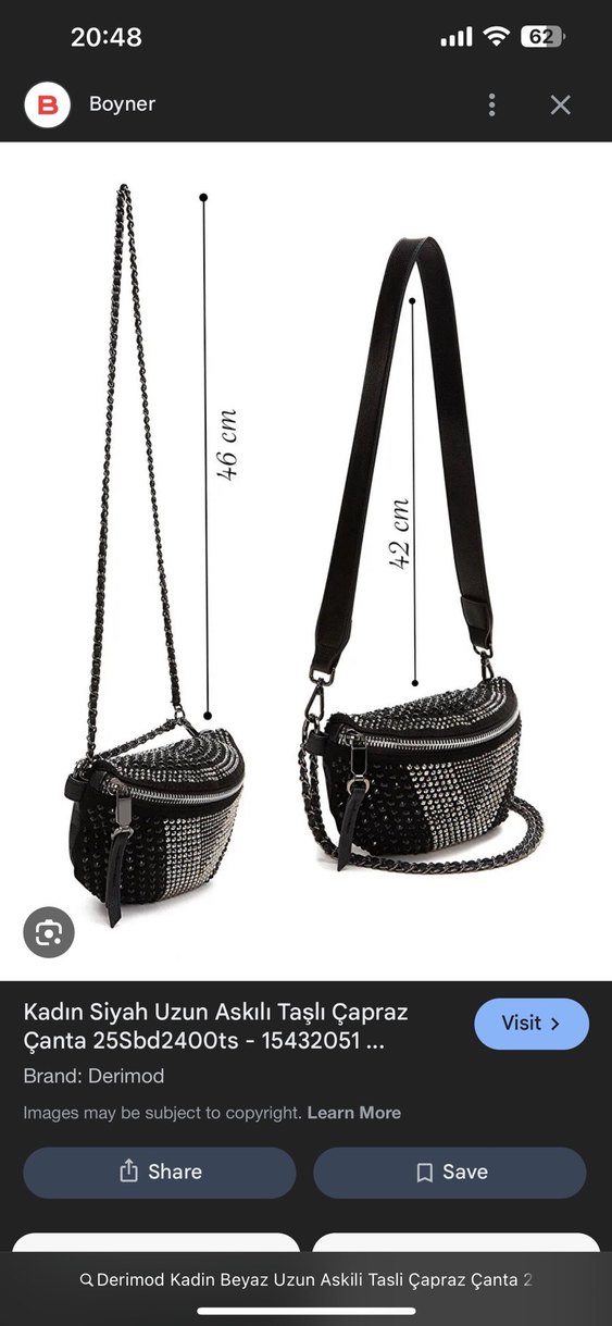 Siyah Yılan Desenli Zincir Detaylı Deri Çanta - Görsel 5