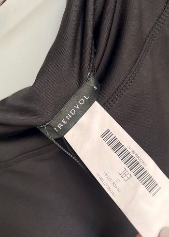 Siyah Mini Spor Tayt Çapraz Bel Detaylı - Görsel 4