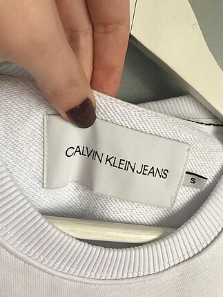 s Beden Calvin Klein S Beyaz Yeni Sweatshirt