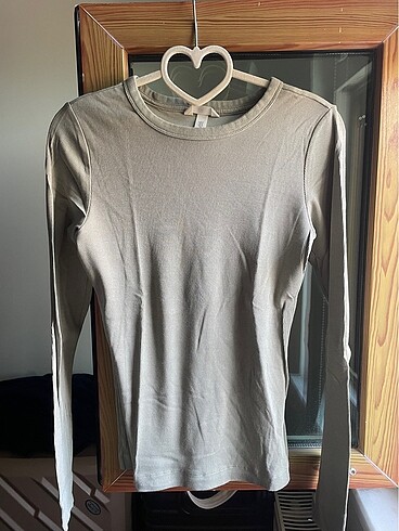 H&M uzun kollu ribli tişört