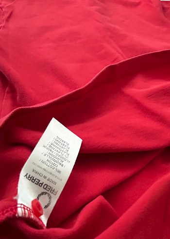 Fred Perry Kırmızı Polo Yaka Kısa Kollu Tişört - Görsel 5