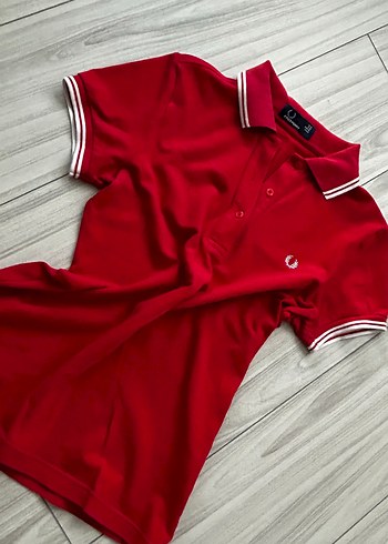 Fred Perry Kırmızı Polo Yaka Kısa Kollu Tişört - Görsel 2