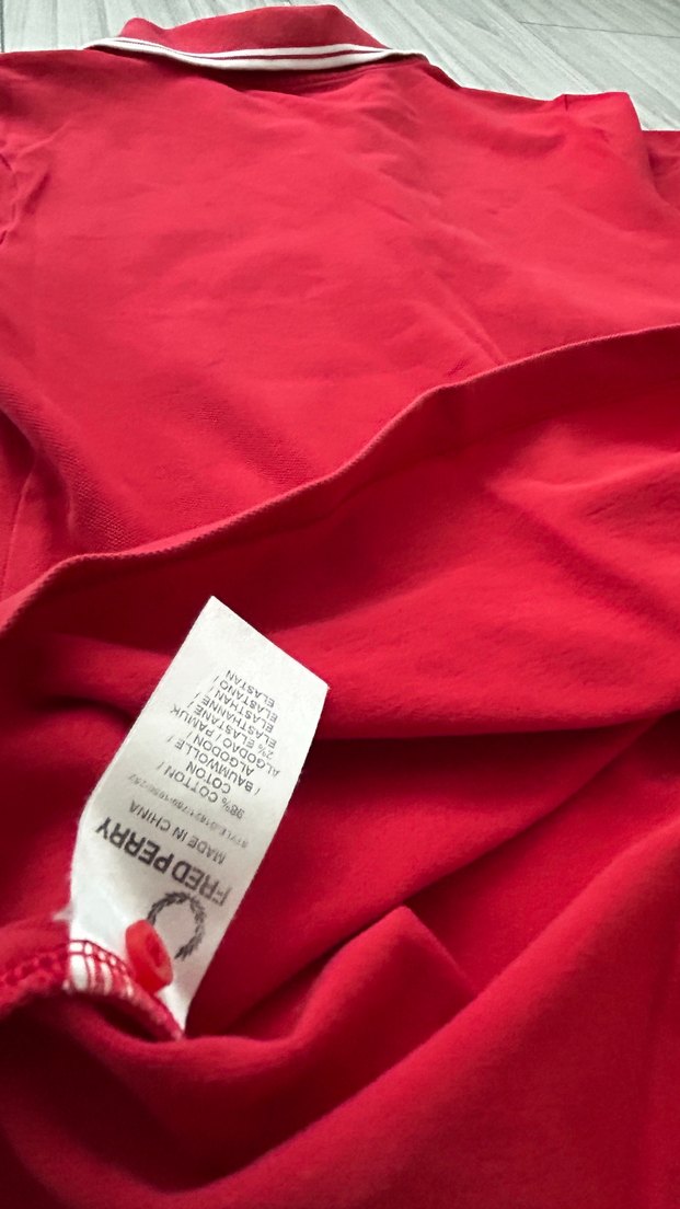 Fred Perry Kırmızı Polo Yaka Kısa Kollu Tişört - Görsel 5