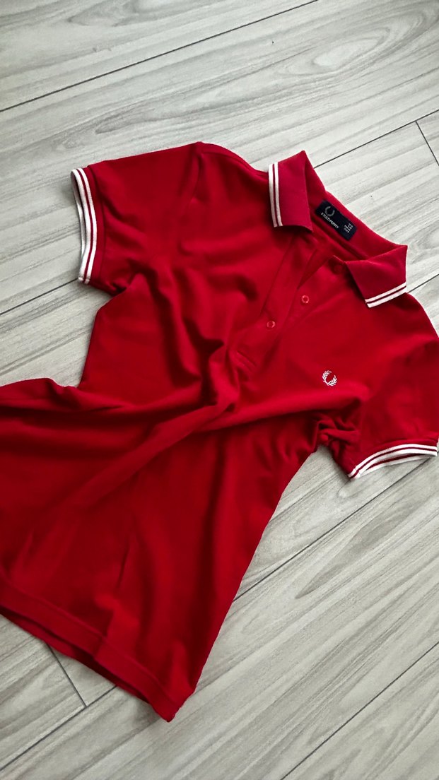 Fred Perry Kırmızı Polo Yaka Kısa Kollu Tişört - Görsel 2