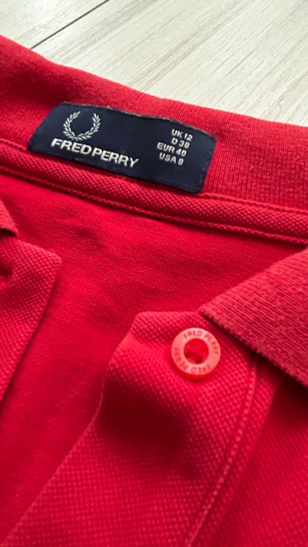 Fred Perry Kırmızı Polo Yaka Kısa Kollu Tişört - Görsel 4