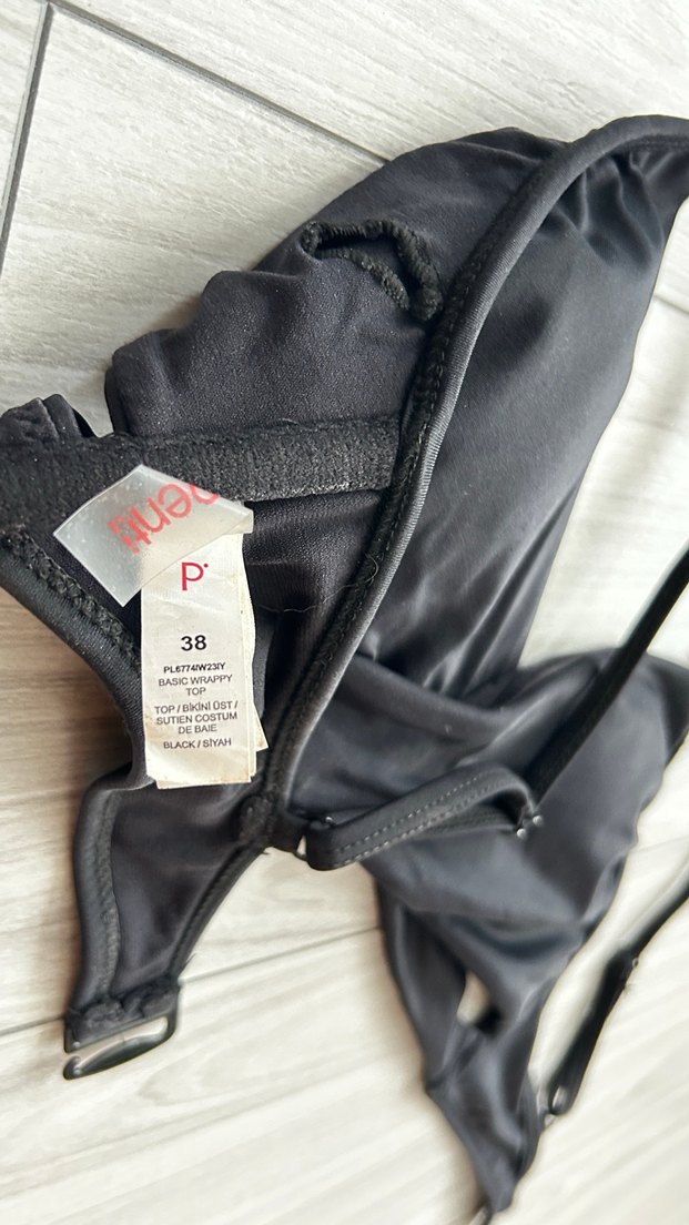 Penti Siyah İnce Askılı Modern Bikini - Görsel 2