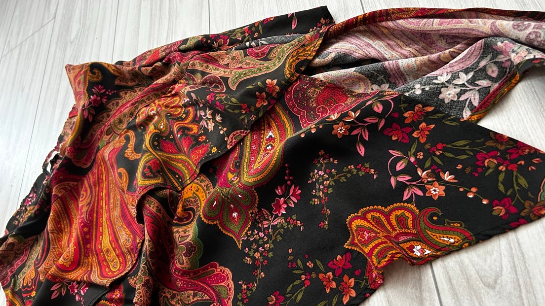 Stradivarius Bohem Çok Renkli Desenli Etek - Görsel 3