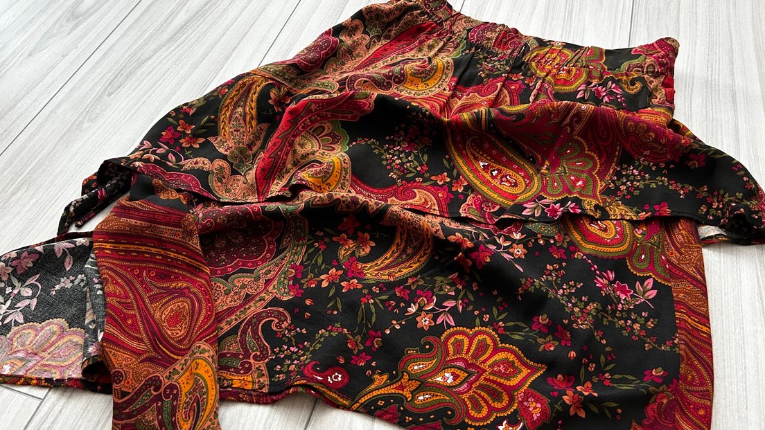 Stradivarius Bohem Çok Renkli Desenli Etek - Görsel 4