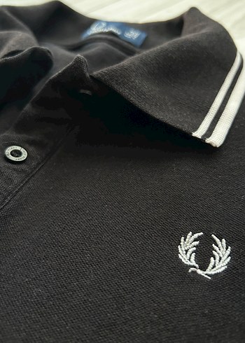 Fred Perry Düğmeli Siyah Polo Tişört - Görsel 2