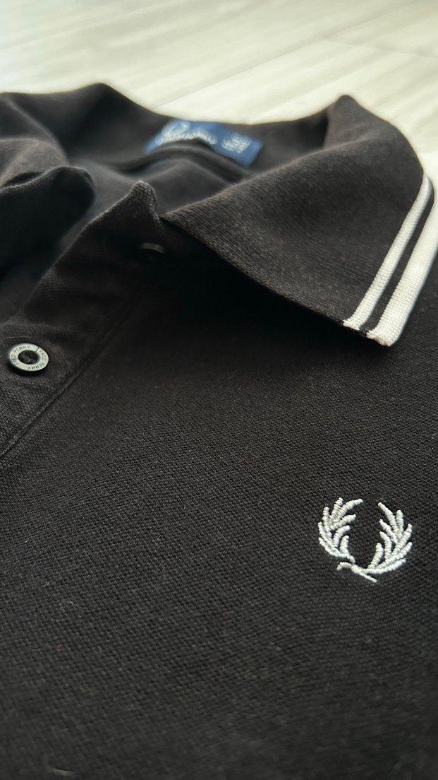 Fred Perry Düğmeli Siyah Polo Tişört - Görsel 2