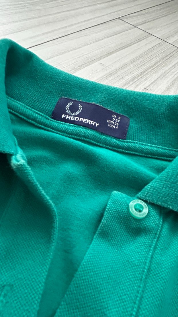 Fred Perry Düğmeli Yeşil Polo Tişört - Görsel 3