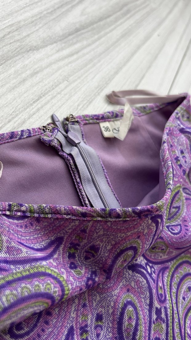 Mor İpek Görünümlü Mini Etek - Görsel 3