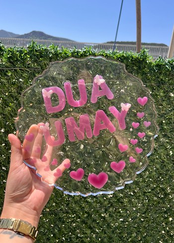 Pembe Pastel Mouse Pad - Dua Umay Yazılı