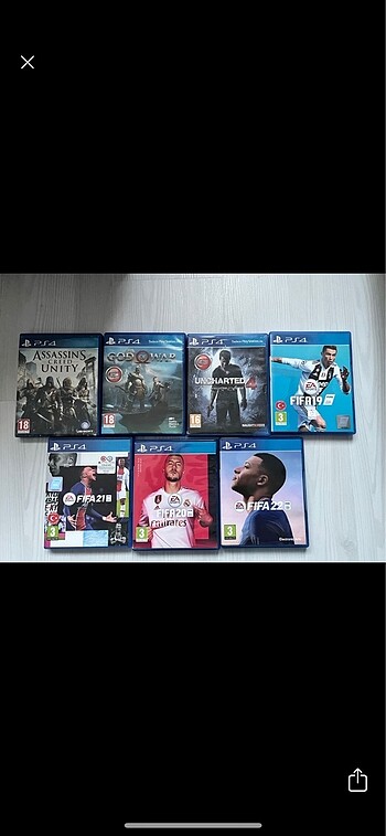 7 adet Ps4 oyunları