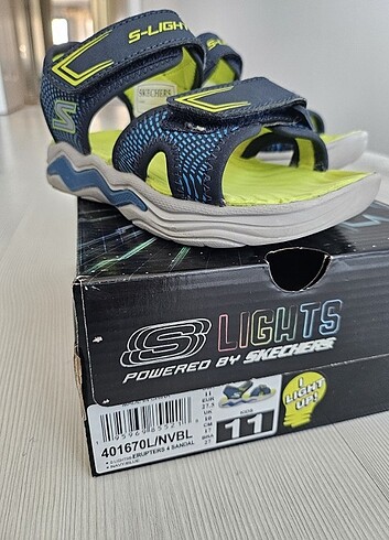 28 Beden lacivert Renk Skechers S Lights Sandalet 27,5 Numara
