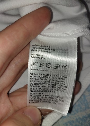 Beyaz Kısa Kollu Hamile Bodysuit zıbın - Görsel 5