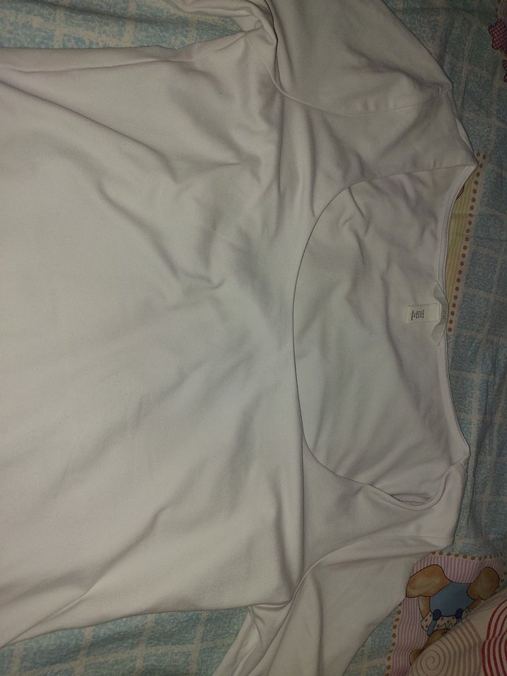 Beyaz Kısa Kollu Hamile Bodysuit zıbın - Görsel 4