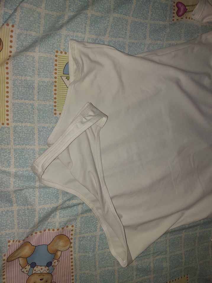 Beyaz Kısa Kollu Hamile Bodysuit zıbın - Görsel 2