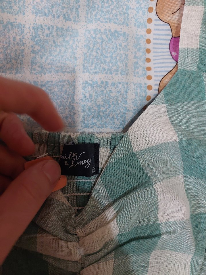 Turkuaz Ekose Midi Büstiyer - Görsel 2