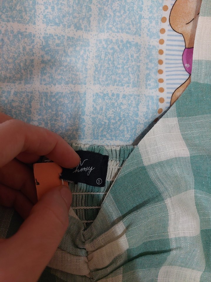 Turkuaz Ekose Midi Büstiyer - Görsel 3