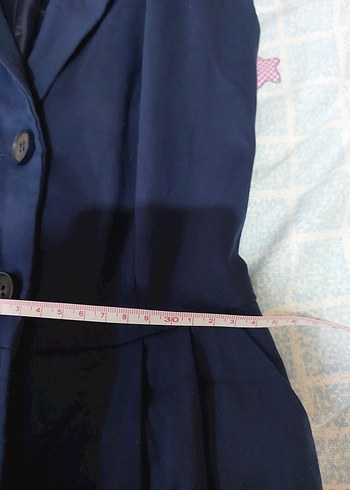 Lacivert Düğmeli Kolsuz Uzun Elbise - Görsel 8