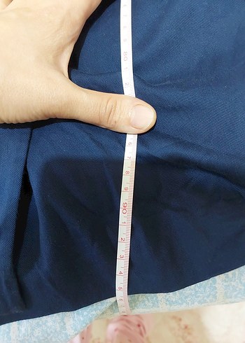 Lacivert Düğmeli Kolsuz Uzun Elbise - Görsel 9