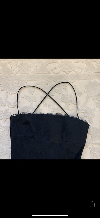 Zara ZARA BASIC L siyah strapless askılı elbise