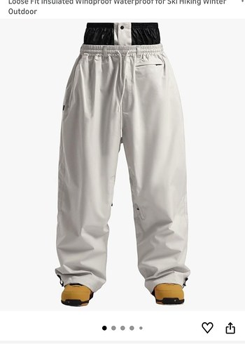 Erkek Kadın Beyaz Kayak Pantolonu - Görsel 2