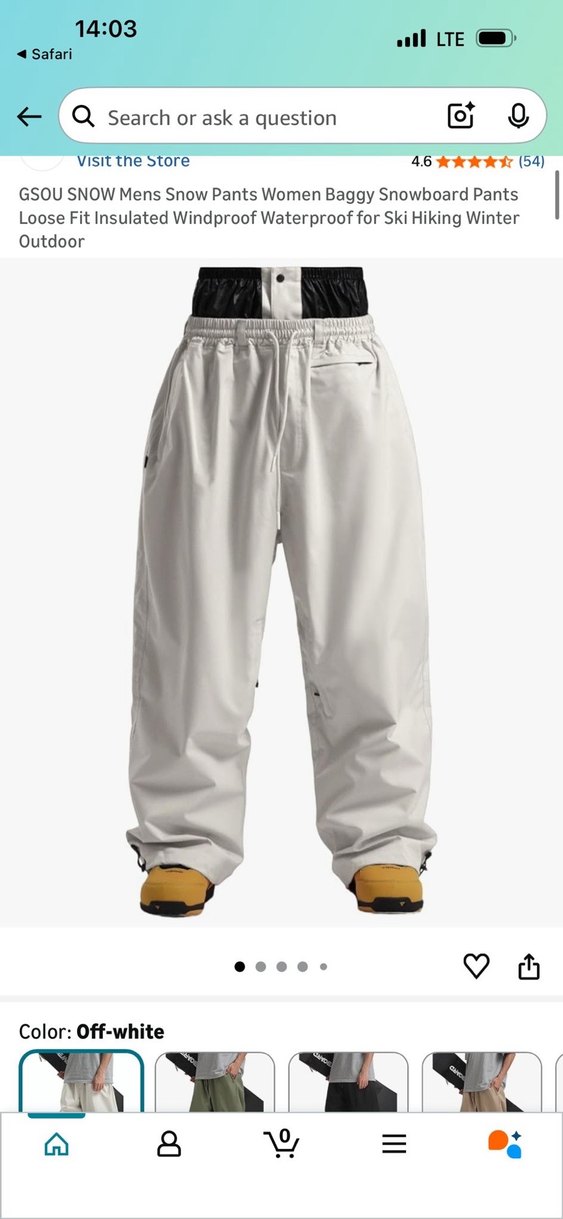 Erkek Kadın Beyaz Kayak Pantolonu - Görsel 2