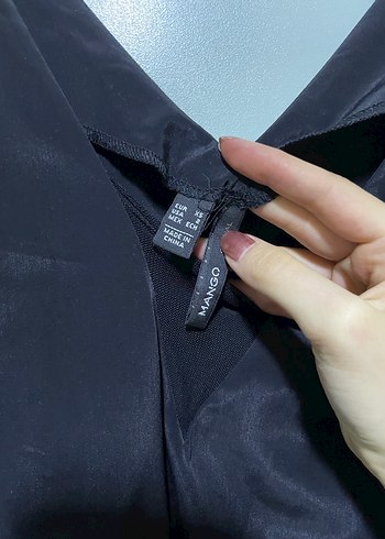 Siyah V Yakalı Uzun Kadın Tulum - Görsel 4