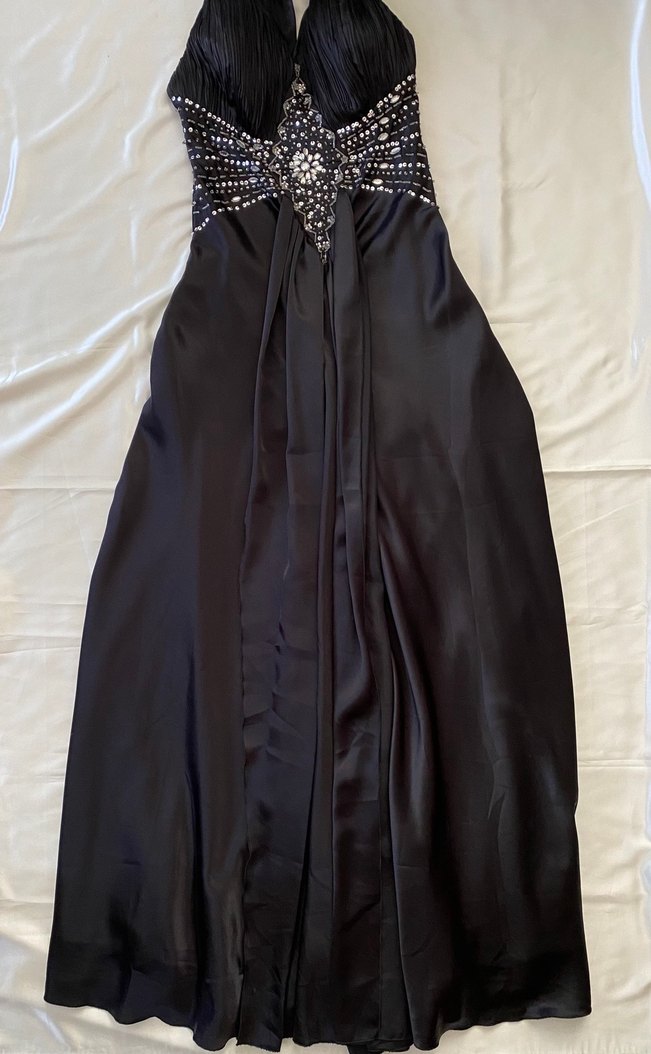 Uzun Siyah Vintage Gotik Abiye Elbise - Görsel 3