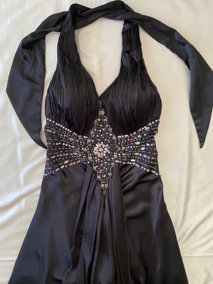 Uzun Siyah Vintage Gotik Abiye Elbise - Görsel 2