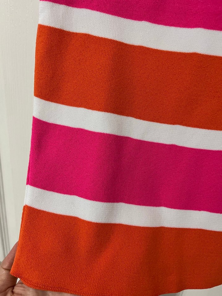 Çizgili Renkli  Kolsuz Triko - Görsel 2